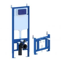 Châssis De Bâti-support Pour Bidet, Châssis Réservoir Caché Complet De Plaque De Commande Inox Pour Couple De Sanitaires Suspendu - Bricoman