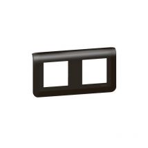 Plaque De Finition Pour Appareillage Mosaic - 2x2modules - Horizontal - Noir Mat - Bricoman