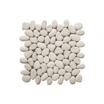 Mosaïque Sol Et Mur Galets Naturels Crème - Pack De 1m² (dalles De 30x30 Cm) - Ola - Bricoman