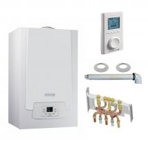 Chaudière Gaz Condensation Mpx Mi Slim De Dietrich 29 Kw Complète (dosseret + Douilles + Ventouse) Avec Thermostat Filaire - Bricoman