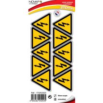 Planche 10 Pictogrammes Triangle 50mm - Danger Eléctrique - 4252025 - Bricoman