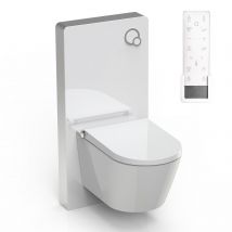 Bernstein - Toilettes Japonais Céramique, Wc Lavant Japonais Avec Module Blanc (100,4x48,3x10,8cm) + Télécommande - Wc 38,4x59,3x38cm - Pro+ 1102 - 