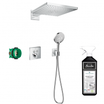 Colonne De Douche Encastrée Thermostatique Hansgrohe Showerselect Square Chromé + Nettoyant Briochin - Bricoman