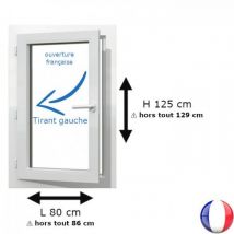 Fenêtre Pvc 1 Vantail H 125 X L 80 Cm Of Pour Pose En Neuf Avec Poignée - Tirant Gauche - Bricoman