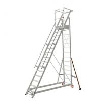 Tubesca - Escalier De Rayonnage Sécurisé En Alu 15 Marches Hauteur Accès 5,26 M Max. - Bricoman