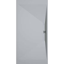Receveur De Douche Gris 7035, Finition Lisse Stone Side, Grille De Couleur - 110 X 80 Cm - Tecnomat