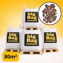 Pack 4 X Big Bag De 1m3 (+/- 80m²) Gravier Pouzzolane Rouge / Noir 12/20 Mm - Livraison Standard - Tecnomat