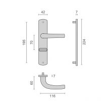 Ensemble Sur Plaque Salome Home Entraxe 195mm Condamnation Inox Heracles B Salome 08 - Bricoman