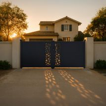 Portail Battant 3m Sunny H.140cm Aluminium Gris - Bricoman