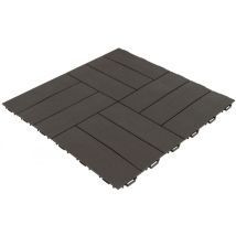 Dalle Clipsable Jardin Finition Bois "a L'Italienne" - 56 X56 Cm - Marron - Bricoman