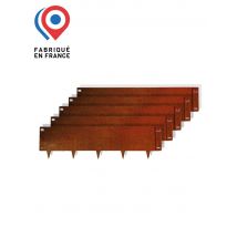 5pcs Bordure De Jardin Métal Acier Corten Brut 100x26,5cm Épaisseur 1,5mm - Madecoupesurmesure - Bricoman