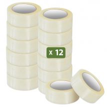 Pack And Move - Lot 12 Rouleaux Ruban Adhésif Transparent Pour Emballage Et Déménagement - 100 M - Qualité Premium - Bricoman