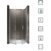 Porte De Douche 98x180 Cm Verre Opaque / Dépoli - Ajustable De 98 À 101 Cm - Tecnomat