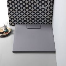 Receveur De Douche Anthracite 80x80 En Résine Fine | Mart - Bricoman