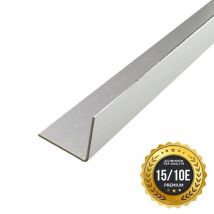 Cornière Aluminium Blanc Pur Laquage Extérieur, H.30mm X L.30mm X Ep.1.5 Mm, L.3 M, Aluhome - Bricoman
