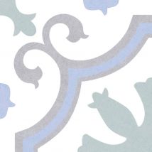 Carrelage Carreaux De Ciment Paviva Bleu Clair 25x25 Cm - Bricoman