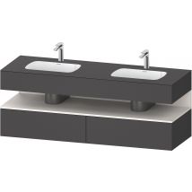 Duravit Qatego Lavabo Encastré Avec Meuble Sous-lavabo En Console, 1600x550x600mm, Niche Blanche Supermat, Lavabo Double, Qa4797084490000, Farbe: - 