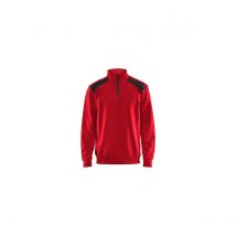 Sweat Col Camionneur Bicolore Rouge/noir - Blaklader - Taille 2xl - Bricoman