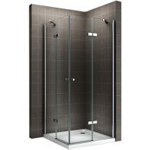 Cabine De Douche D'Angle 70x80 Cm Hauteur 180 Cm - Verre Transparent - Tecnomat