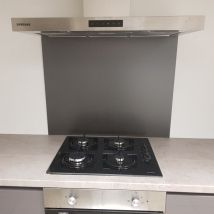 crédence Composite Aspect Anthracite Brossé H 30 Cm X L 50 Cm - Tecnomat