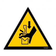 Panneau Danger Écrasement De La Main Dans Une Presse Plieuse - Rigide Triangle 300mm - 4200323 - Bricoman