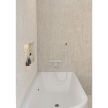 Mitigeur Thermostatique De Baignoire Mural Blanc - Corbeau - Bricoman