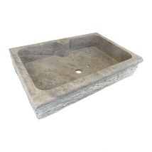 Evier Campagne Travertin Silver Adoucie 90x60xh18 Cm - Bricoman