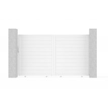 Portail Coulissant 3m Eiger H.180cm Aluminium Blanc - Bricoman
