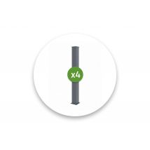 Lot De 4 Poteaux Eifel 15x15 En Alu H.166cm - Gris Anthracite - Bricoman