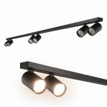 Rampe De Spots Spots De Plafond Malga 6 Line Black 6xgu10 Noire Ip20 Edo - Bricoman