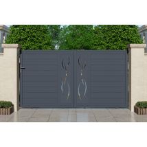 Portail Coulissant 3m Life H.160cm Aluminium Gris - Bricoman