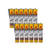 Lot De 12 Mastics Haute Résistance Sika Sikaflex Pro 3 - Gris Béton - 300ml - Bricoman