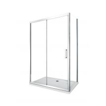 Douche De 6 Mm Avec Un Paroi Fixe Laterale Et Une Porte Coulissante (receveur Non Inclu) – 77,5-80 Fixe X 115-120 Coulissante - Bricoman