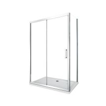 Douche De 6 Mm Avec Un Paroi Fixe Laterale Et Une Porte Coulissante (receveur Non Inclu) – 72,5-75 Fixe X 125-130 Coulissante - Tecnomat