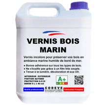 Vernis Marin - 5 L - Codeve Bois - Pour La Protection De Votre Bois En Atmosphère Marine De Bord De Mer. - Bricoman