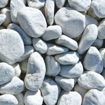 Pack 700kg Galet De Marbre Blanc De Carrare Ø 40/60 Mm (28 Sacs X 25kg) - Livraison Standard - Bricoman