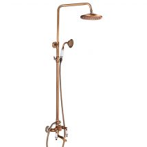 Valaz Ensemble De Douche Réglable Jusqu'à 120 Cm, Baignoire Au Design Rétro Vintage - Série Mijares - Bricoman