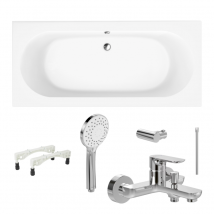 Pack Baignoire 180 X 80 Villeroy Et Boch O Novo Avec Pieds Et Robinet - Bricoman