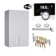 Chaudière Gaz Condensation Niagara C Green 25 Kw Complète (ventouse + Douilles + Dosseret) Avec Thermostat Connecté - Bricoman
