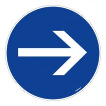 Panneau Sens Obligatoire - Rigide Ø180mm - 4040158 - Bricoman