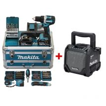 Perceuse Visseuse Makita Lxt Ddf484rtx6 Avec Accessoires + Enceinte Dmr202b - Bricoman