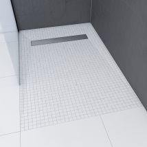 Receveur De Douche A Carreler 80x120cm Recoupable Sur Mesure Avec Bonde Caniveau Rainy Linear 120 - Bricoman