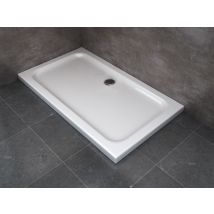 Receveur De Douche Rectangulaire Surbaissé En Abs Avec Bonde Inclus H. 5 Cm – 80 X 120 - Bricoman
