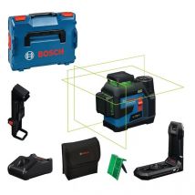 Laser Lignes Bosch Gll 12v-100-33 Cg + Pince Dk 20 + Batterie Gba 12v 2.0ah En L-boxx - Bricoman