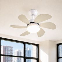 Nettlife Ventilateur De Plafond Avec Lumière, Télécommande, Silencieux, Avec Minuterie, 6 Pales, Pour Chambre À Coucher - Tecnomat