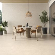 Carrelage Sol Extérieur Moderne Peralta Beige R11 60x120 Cm - Réflex Boutique - Bricoman
