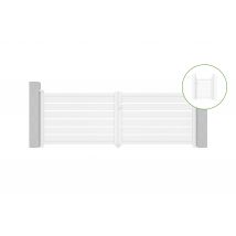 Portail Battant 3,5m Vogel H.120cm Alu Blanc + Portillon Vogel H120 Blanc - Bricoman