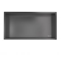 Balneo Niche Murale Wall-box One 60×30×10 Cm Acier Inoxydable Gun Metal Graphite - Bricoman