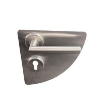 Plaques De Propreté Quart De Lune Avec Poignées Angle Vif " Klose Besser" - Adhesives - Inox 304 - Bricoman