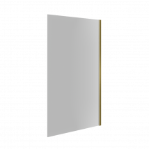 Pare-baignoire Fixe Verre Anticalcaire Et Aluminium 80 X 140 Or Brossé - Bricoman